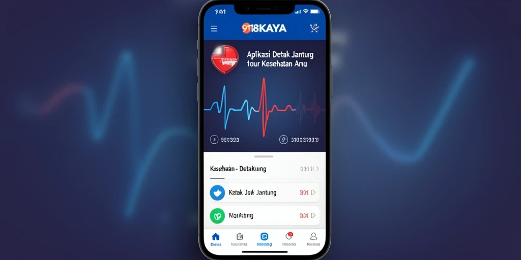 Tampilan antarmuka aplikasi Detak Jantung yang sederhana dan informatif.