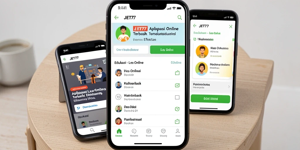 Tampilan antarmuka JET77 yang interaktif dan ramah pengguna.