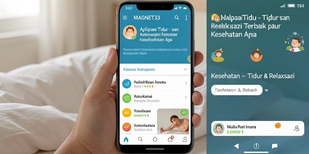 Antarmuka MAGNET33 dengan fitur Tidur & Relaksasi yang nyaman.