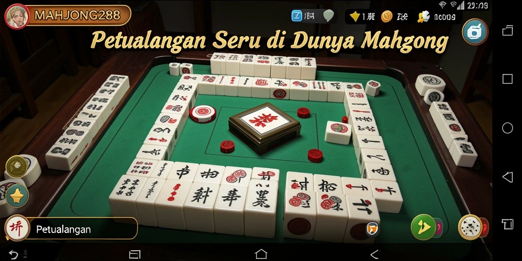 Tampilan antarmuka menarik dari game Petualangan MAHJONG288.