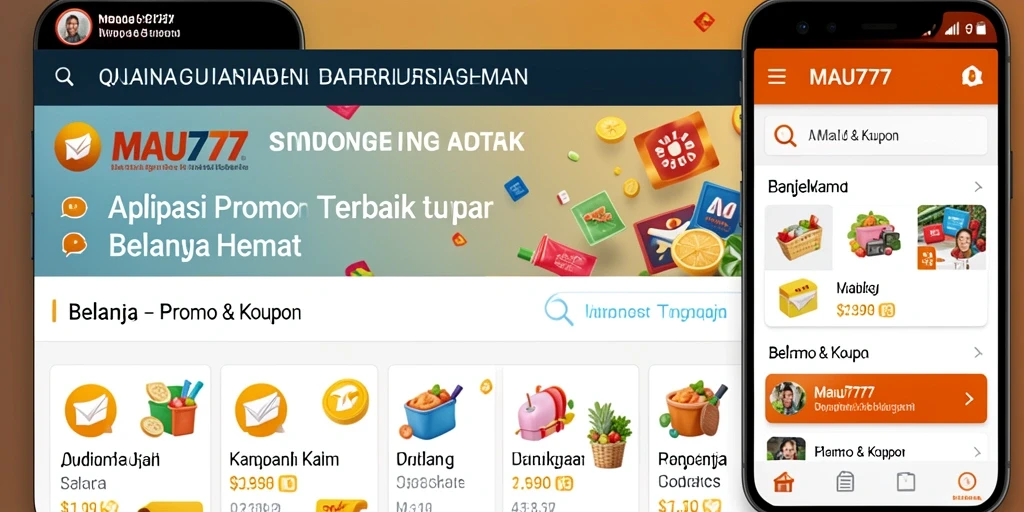 Antarmuka MAU777 menampilkan berbagai kupon menarik untuk belanja hemat.