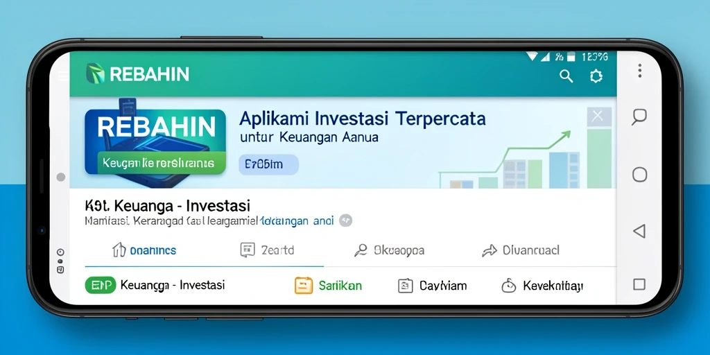 Tampilan antarmuka REBAHIN yang menarik dan informatif untuk investasi.