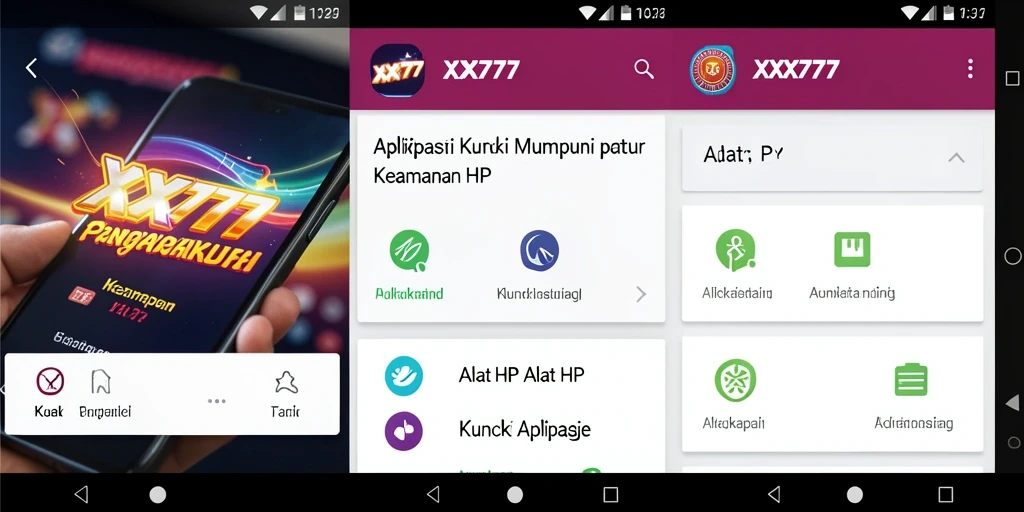 Screenshot utama menampilkan antarmuka aplikasi Kunci Aplikasi.