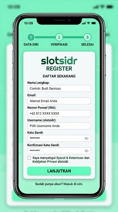 Cara Mudah Buat Akun Baru Slotsidr di Android