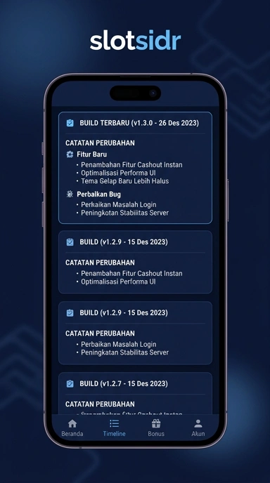 Riwayat Versi slotsidr: Pembaruan Terbaru untuk Pengguna Android